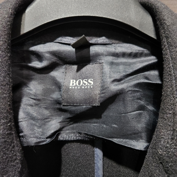 Hugo Boss Cashmere Wool Pea Coat - Picture 2 of 9